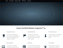 Tablet Screenshot of certifiedmasterinspector.org